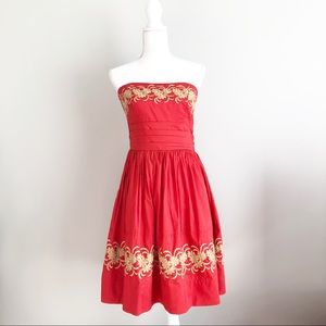 Sz 10 Anthropologie - Girls from Savoy Strapless Dress